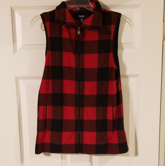 Chaps buffalo check fleece vest - Picture 3 of 7